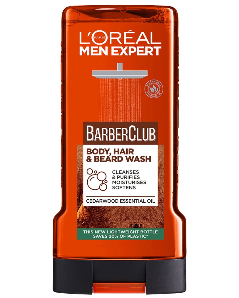 L'Oreal Men Expert Barber Club Shower Gel L'Oreal Men Expert Barber Club Shower Gel - Мъжки душ гел за тяло, коса и брада от серията Men Expert - душ гел
