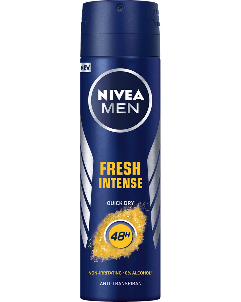 Nivea Men Fresh Intense Anti-Transpirant - Дезодорант против изпотяване за мъже от серията Nivea Men - дезодорант