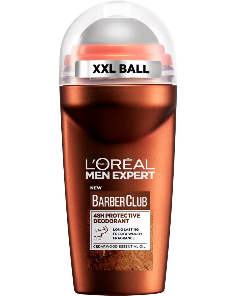 L'Oreal Men Expert Barber Club 48H Deodorant L'Oreal Men Expert Barber Club 48H Deodorant - Ролон дезодорант без алуминий за мъже от серията Men Expert - ролон