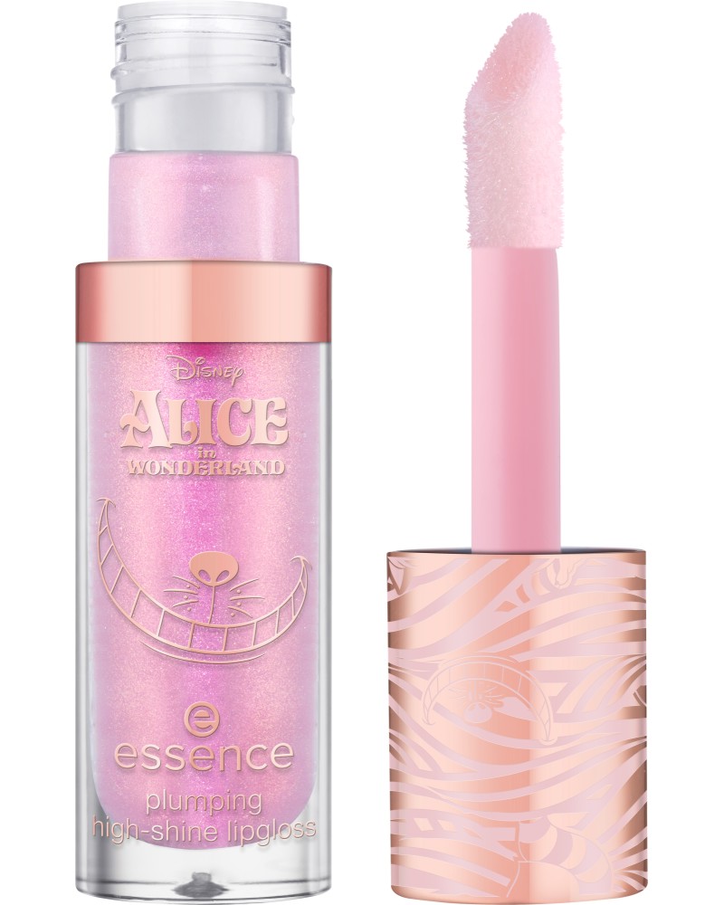Essence Disney Alice in Wonderland Plumping High-Shine Lipgloss Essence Disney Alice in Wonderland Plumping High-Shine Lipgloss - Блестящ гланц за обемни устни с ментол от серията Disney Alice in Wonderland - гланц