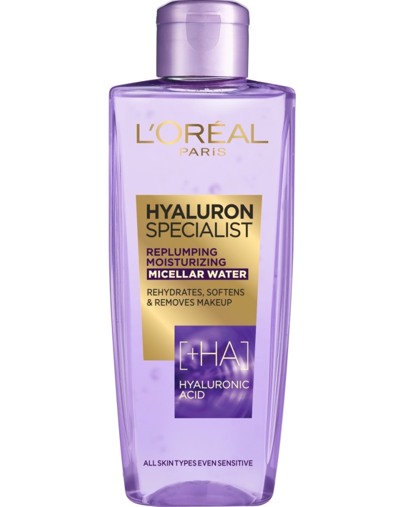 L'Oreal Hyaluron Specialist Micellar Water L'Oreal Hyaluron Specialist Micellar Water - Мицеларна вода от серията Hyaluron Specialist - продукт