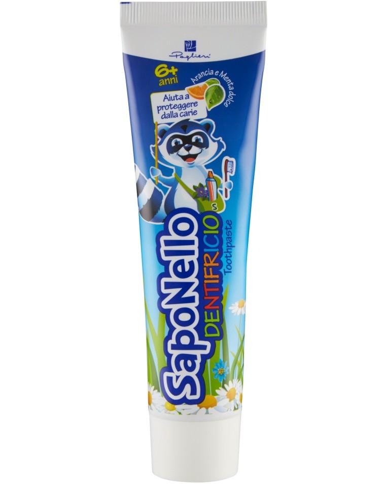 SapoNello Toothpaste Orange & Sweet Mint -           , 6+  -   