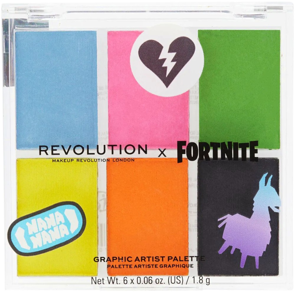 Makeup Revolution X Fortnite Graphic Palette -   6     -  