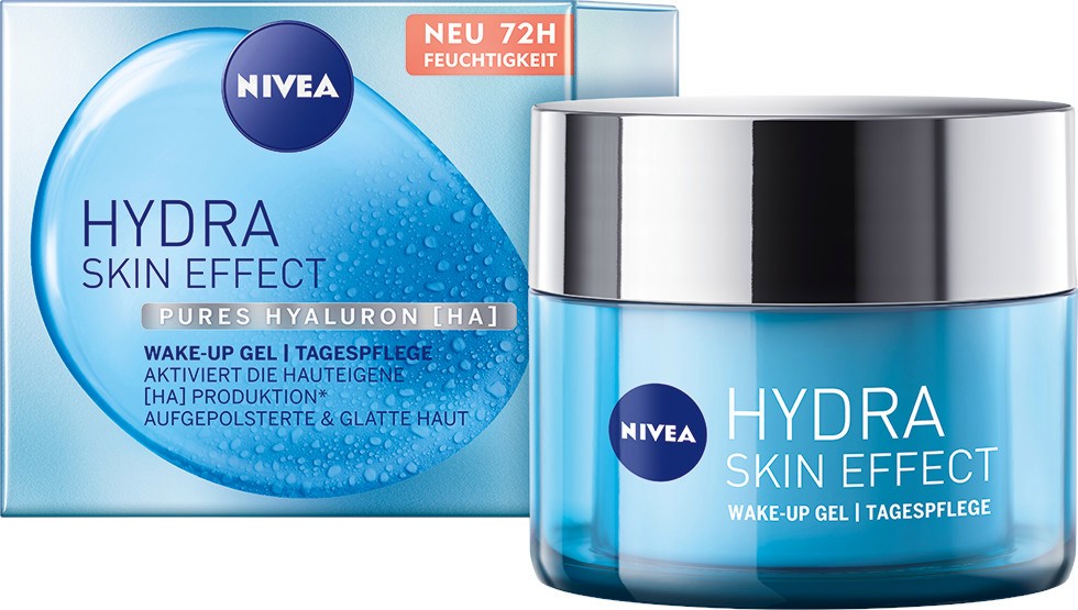 Nivea Hydra Skin Effect Wake Up Gel - Хидратиращ гел за лице с хиалуронова киселина от серията Hydra Skin Effect - гел