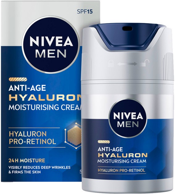 Nivea Men Anti-Age Hyaluron Face Moisturising Cream SPF 15 -       - 