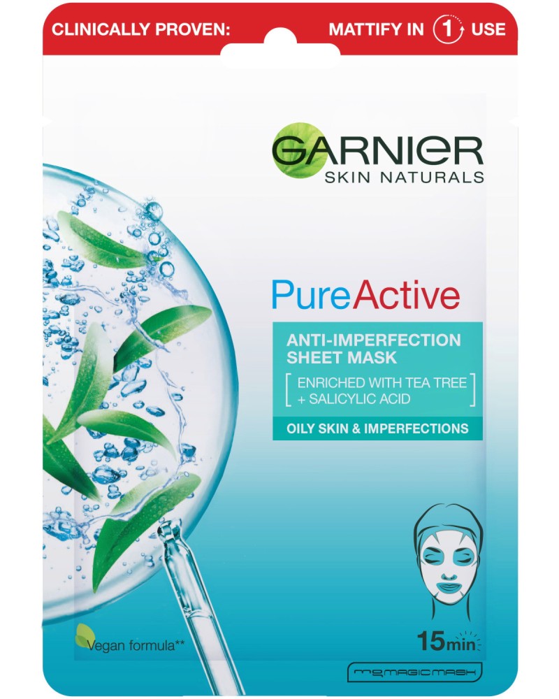 Garnier Pure Active Sheet Mask -        Pure Active - 