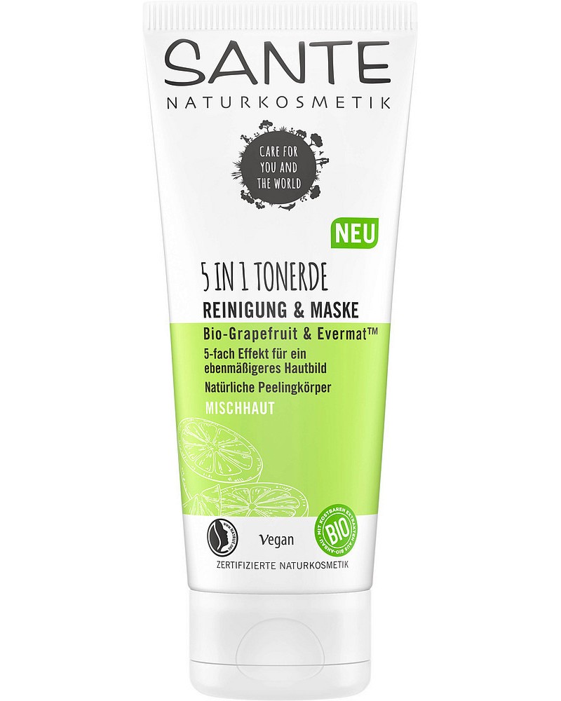 Sante 5 in 1 Clay Cleansing & Mask -        Evermat - 
