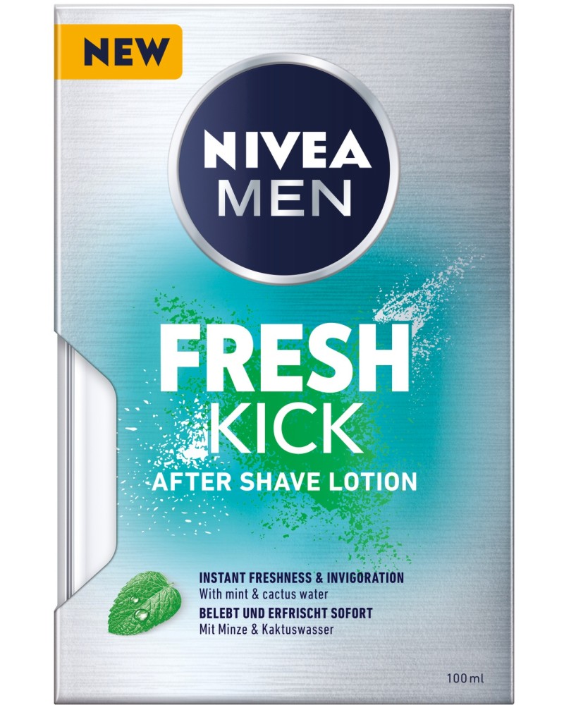 Nivea Men Fresh Kick After Shave Lotion - Освежаващ афтършейв лосион от серията Fresh Kick - афтършейв