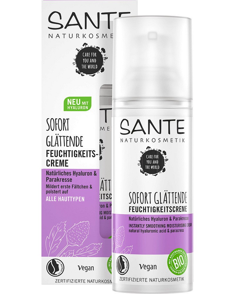 Sante Instantly Smoothing Moisturising Cream -        Hyaluron & Paracress - 