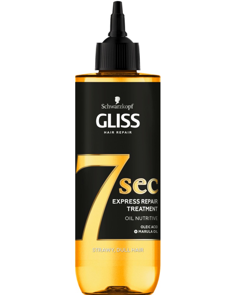 Gliss 7sec Express Repair Treatment Oil Nutritive - Експресна възстановяваща маска за коса с подхранващи масла - маска