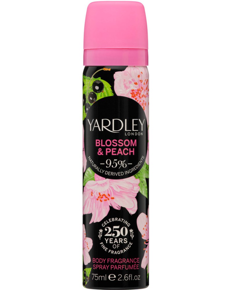 Yardley Blossom & Peach Deodorant - Дамски спрей дезодорант за тяло - дезодорант