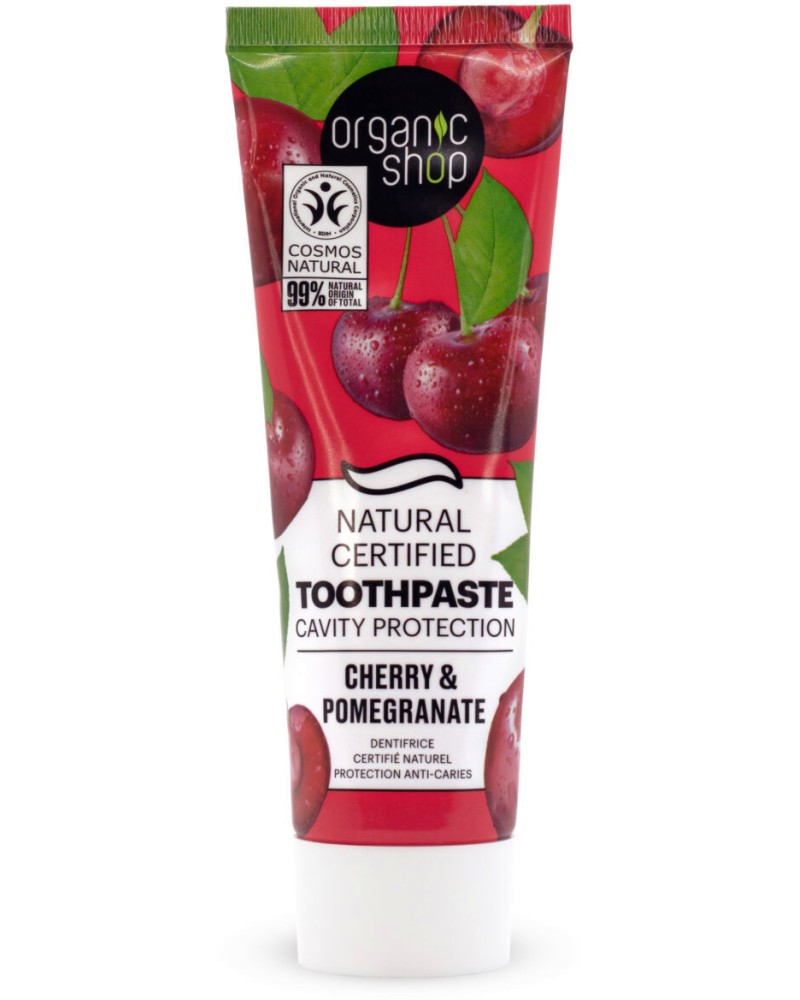 Organic Shop Cavity Protection Cherry & Pomegranate Toothpaste -            -   