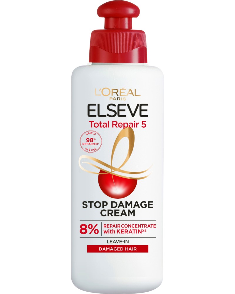 Elseve Total Repair 5 Damage Eraser Cream - Крем за увредена коса от серията Total Repair 5 - крем
