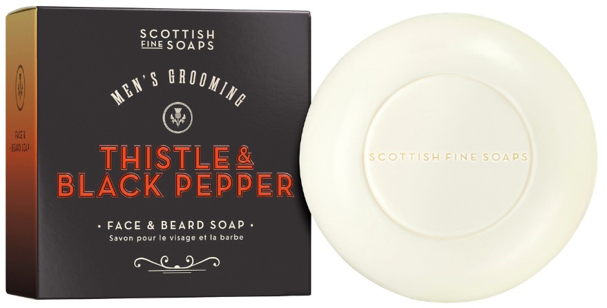 Scottish Fine Soaps Men's Grooming Thistle & Black Pepper Face & Beard Soap -        Men's Grooming - 