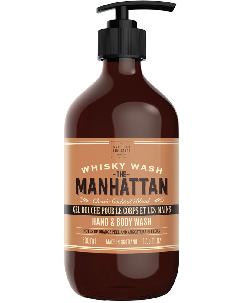 Scottish Fine Soaps Whisky The Manhattan Hand & Body Wash - Душ гел за мъже - душ гел