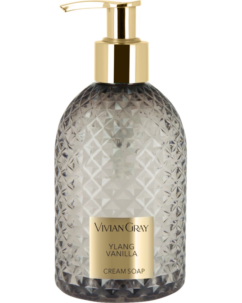 Vivian Gray Gemstone Ylang & Vanilla Cream Soap Vivian Gray Gemstone Ylang & Vanilla Cream Soap - Течен сапун с аромат на иланг-иланг и ванилия от серията Gemstone - сапун