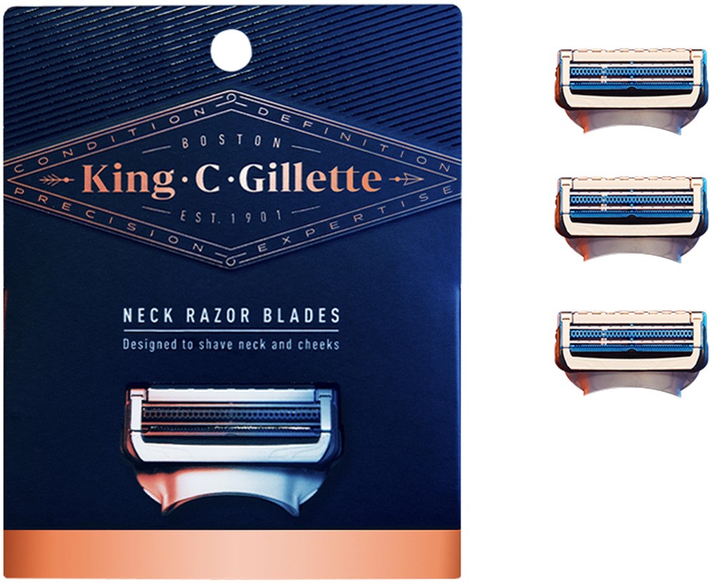 King C. Gillette Neck Razor Blades -       King C., 3  - 