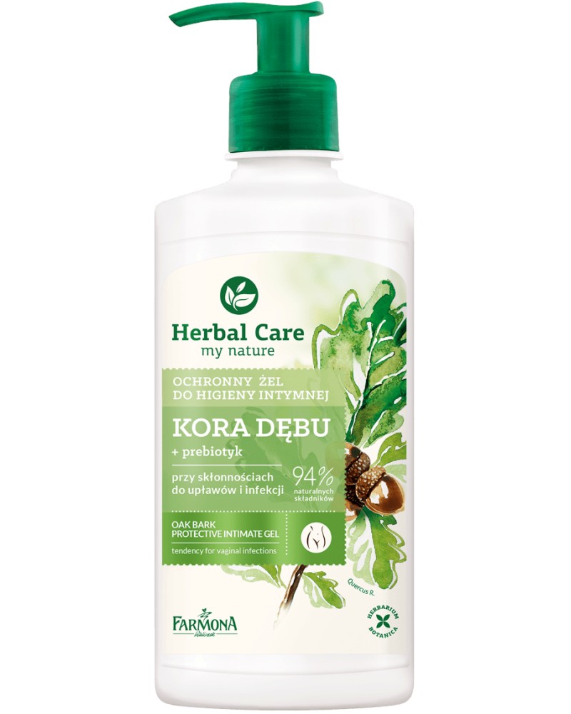 Farmona Herbal Care Oak Bark Protective Intimate Gel - Интимен гел с пребиотик и дъбова кора от серията Herbal care - гел