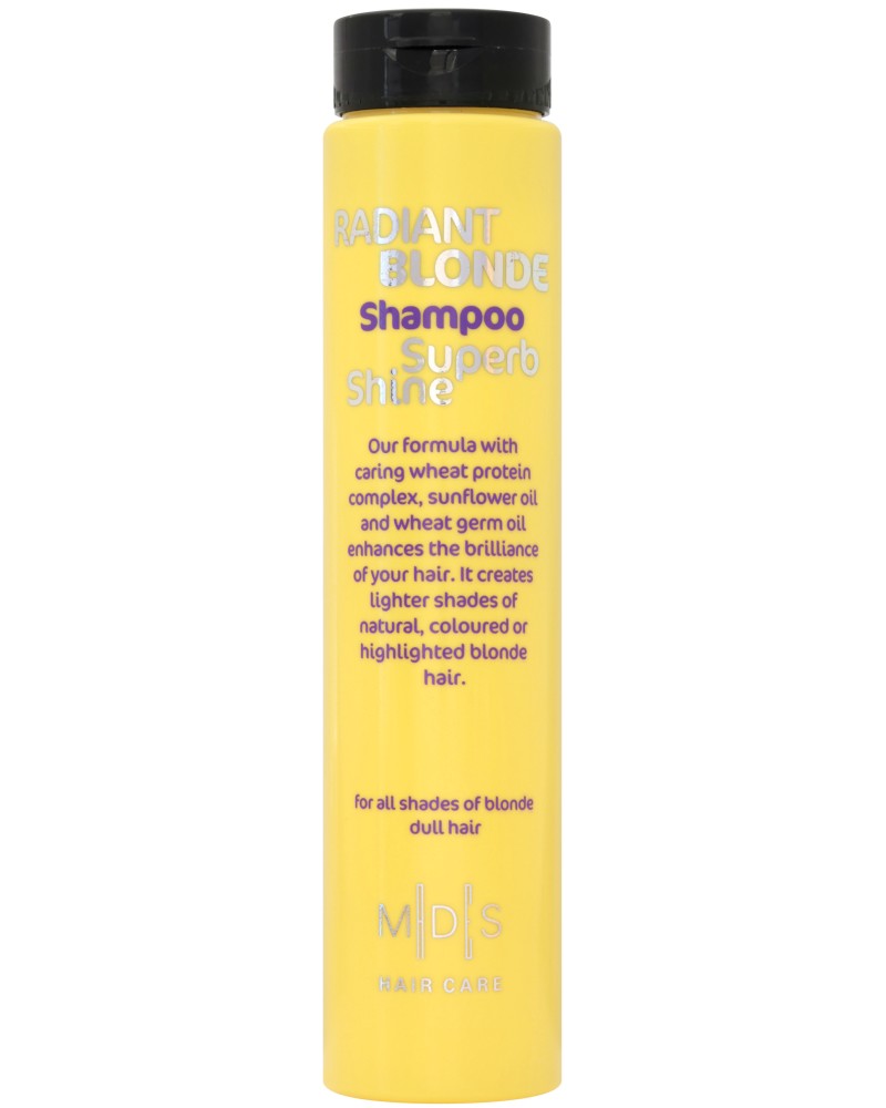 MDS Hair Care Radiant Blonde Superb Shine Shampoo - Шампоан за блясък за руса коса - шампоан