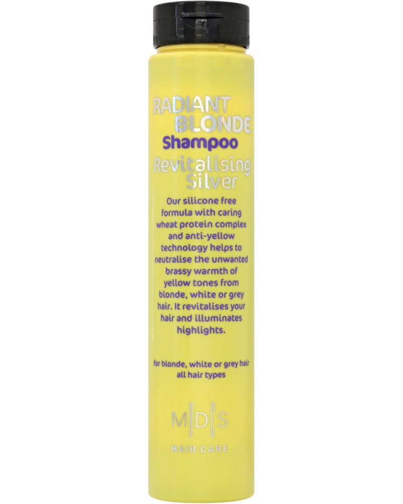 MDS Hair Care Radiant Blonde Revitalising Silver Shampoo - Шампоан за руса коса против жълти оттенъци - шампоан