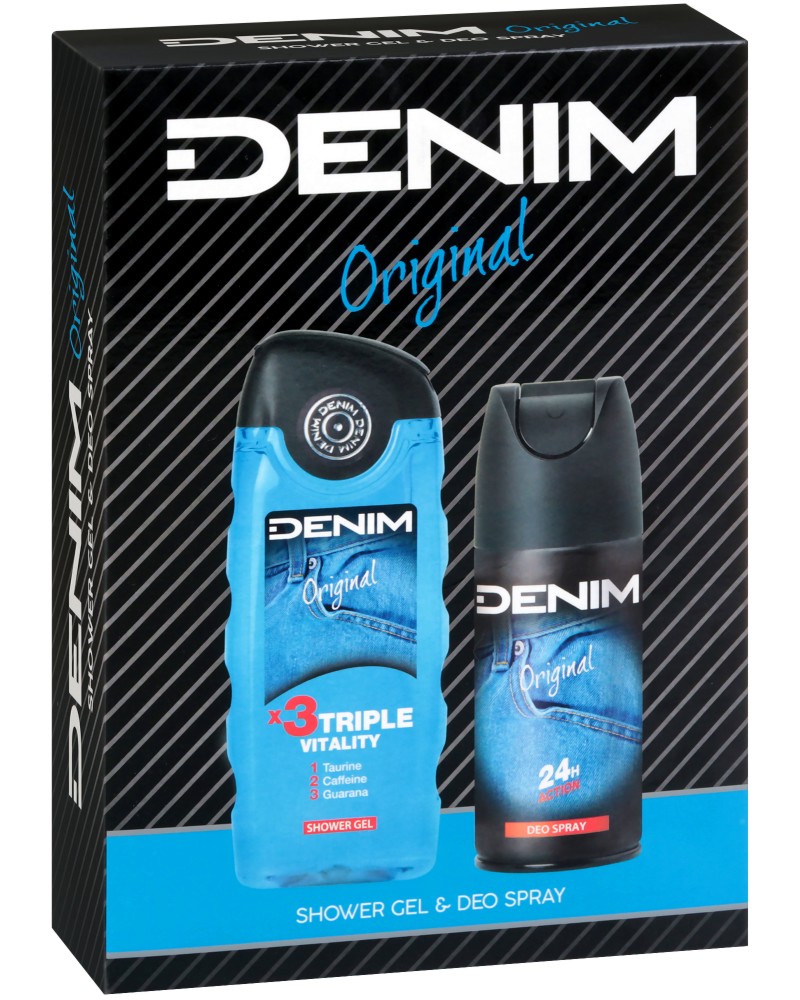 Подаръчен комплект Denim Original - Мъжки душ гел и дезодорант от серията Original - продукт
