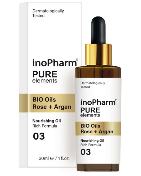 InoPharm Pure Elements BIO Oils Rose + Argan -          - 