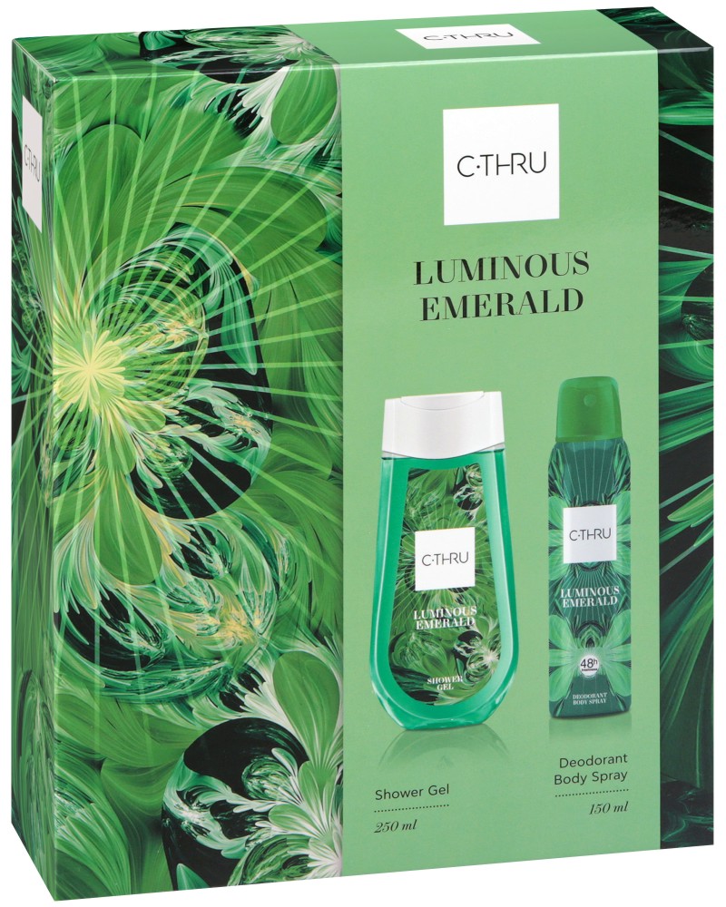 Подаръчен комплект C-Thru Luminous Emerald Подаръчен комплект C-Thru Luminous Emerald - Душ гел и дезодорант от серията Luminous Emerald - продукт
