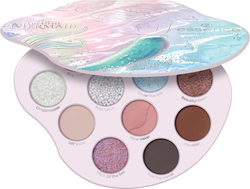 Essence Disney The Little Mermaid Eyeshadow Palette 02 Mermaids Have More Fun - ������� � 12 ����� ����� �� ��� �� ������� Disney The Little Mermaid - �����