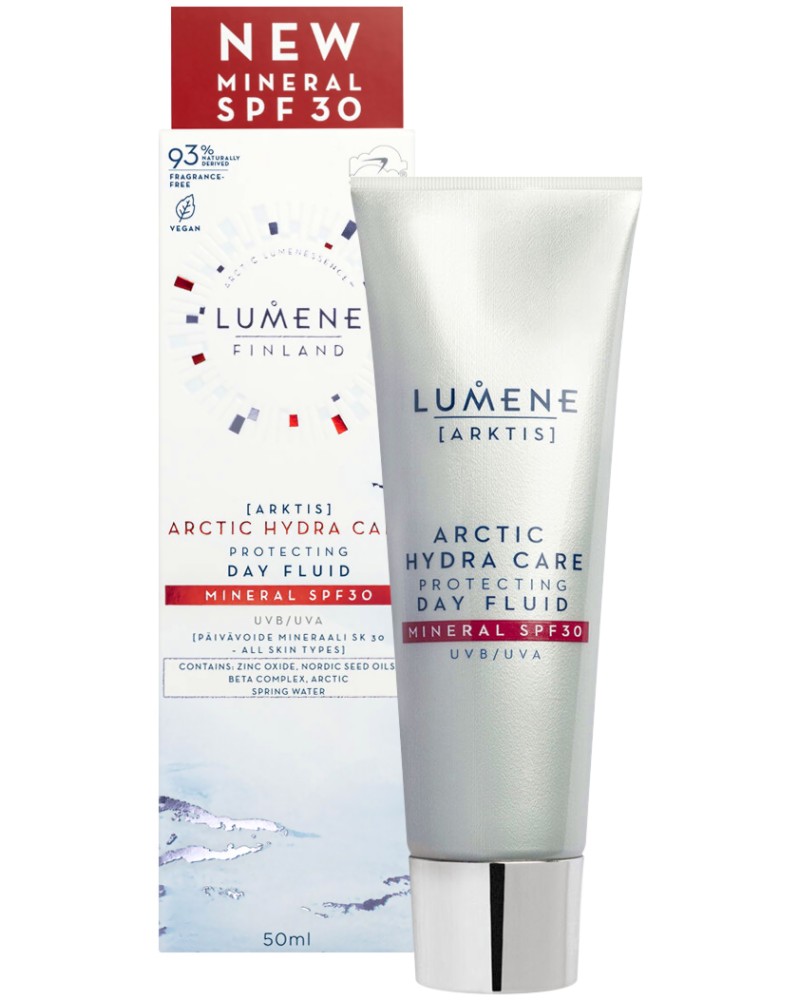Lumene Arctic Hydra Care Protecting Day Fluid SPF 30 - Защитен дневен флуид за лице - продукт