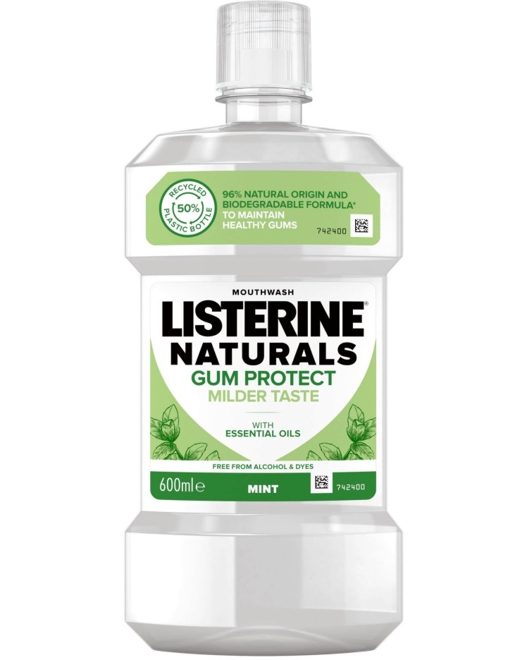 Listerine Naturals Gum Protect Mouthwash - Вода за уста за здрави венци - продукт