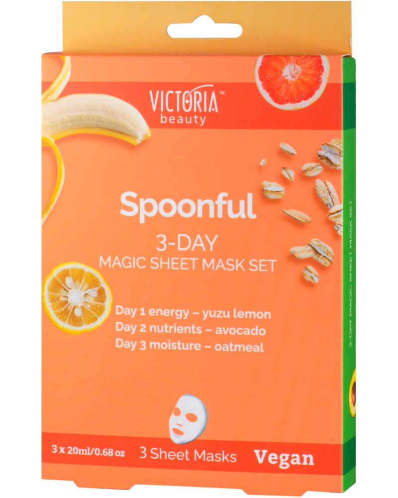 Victoria Beauty Spoonful 3-Day Magic Sheet Mask Set -   3      - 