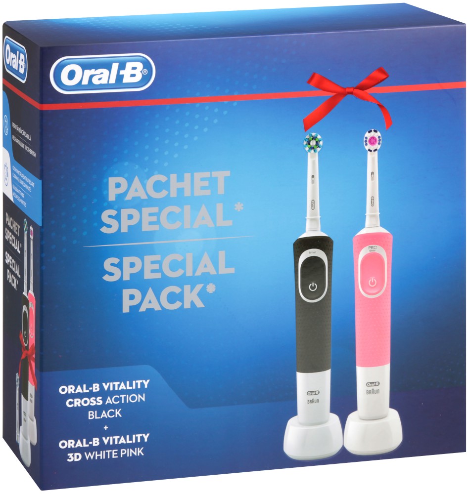 Oral-B Vitality - Семеен комплект от 2 броя електрически четки за зъби - продукт