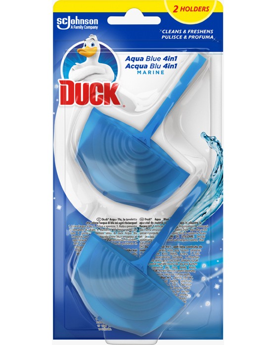 Тоалетно блокче Duck Aqua Blue 4 in 1 - 1 брой, с аромат на океан - продукт