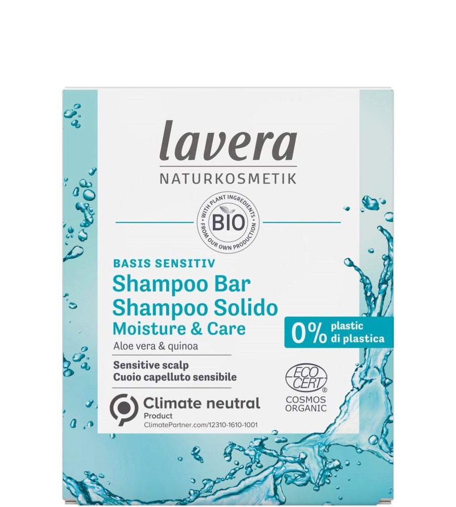 Lavera Basis Sensitiv Moisture & Care Shampoo Bar -        Basis Sensitiv - 