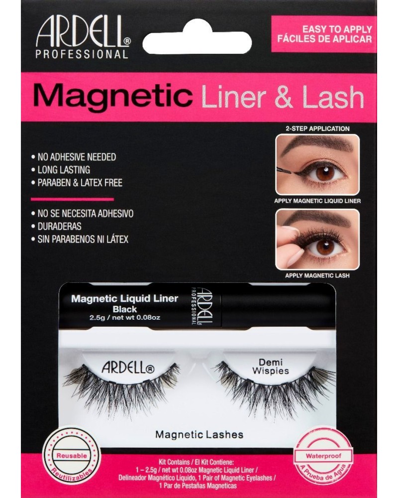 Ardell Magnetic Liner & Lash Demi Wispies Ardell Magnetic Liner & Lash Demi Wispies - Изкуствени мигли с магнитна очна линия от серията Magnetic - продукт