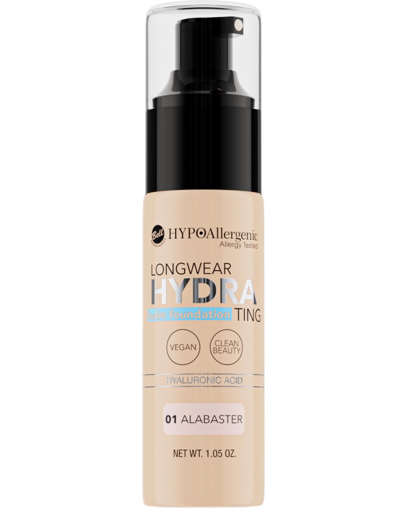 Bell HYPOAllergenic Longwear HYDRAting Balm Foundation Bell HYPOAllergenic Longwear HYDRAting Balm Foundation - Хидратиращ фон дьо тен от серията HYDRAting - фон дьо тен