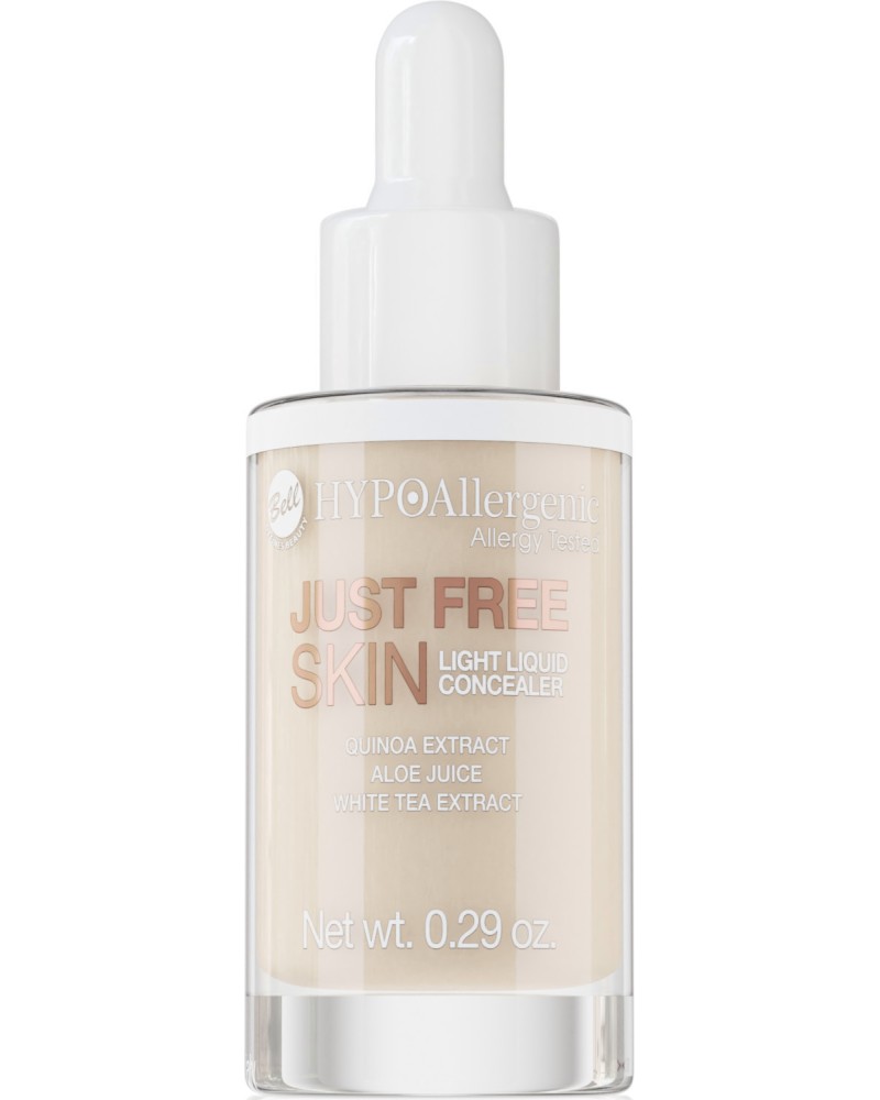 Bell HypoAllergenic Just Free Skin Light Liquid Concealer -      "HypoAllergenic" - 