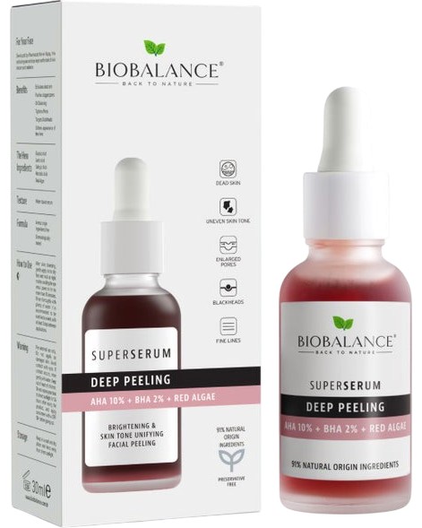BioBalance Deep Peeling Super Serum - ����� �� ���� �� ������ ������ � 10% AHA � 2% BHA �������� � ������� ��������� - �����