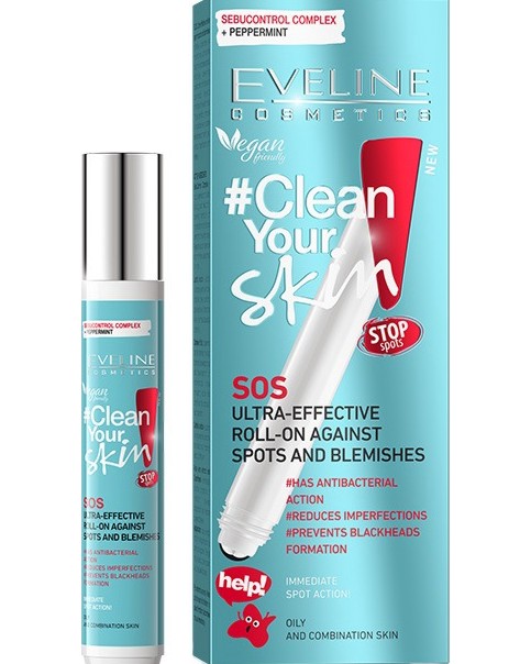 Eveline Clean Your Skin Rollon Against Spots & Blemishes  -        Clean Your Skin - 