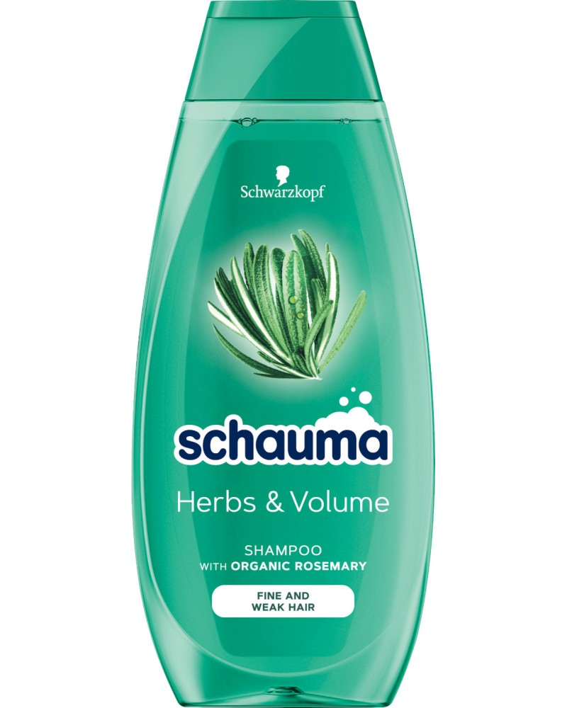 Schauma Herbs & Volume Shampoo - Шампоан за обем за тънка и слаба коса - шампоан