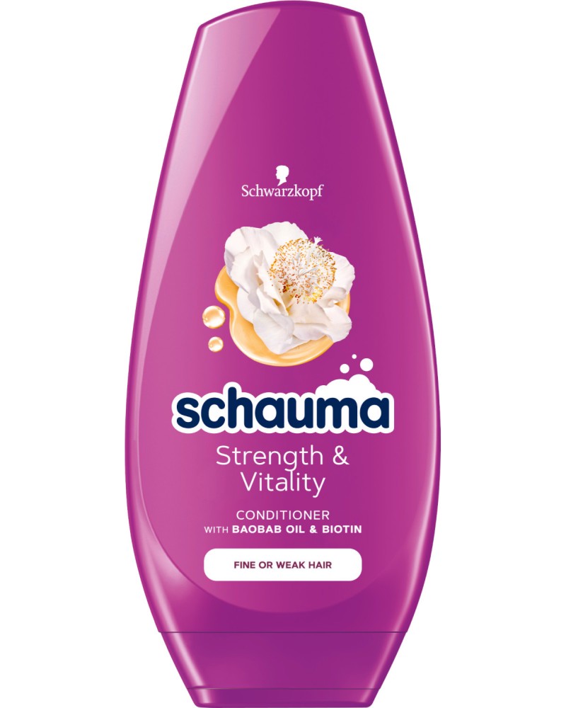 Schauma Strength & Vitality Conditioner - Балсам за тънка и слаба коса - балсам