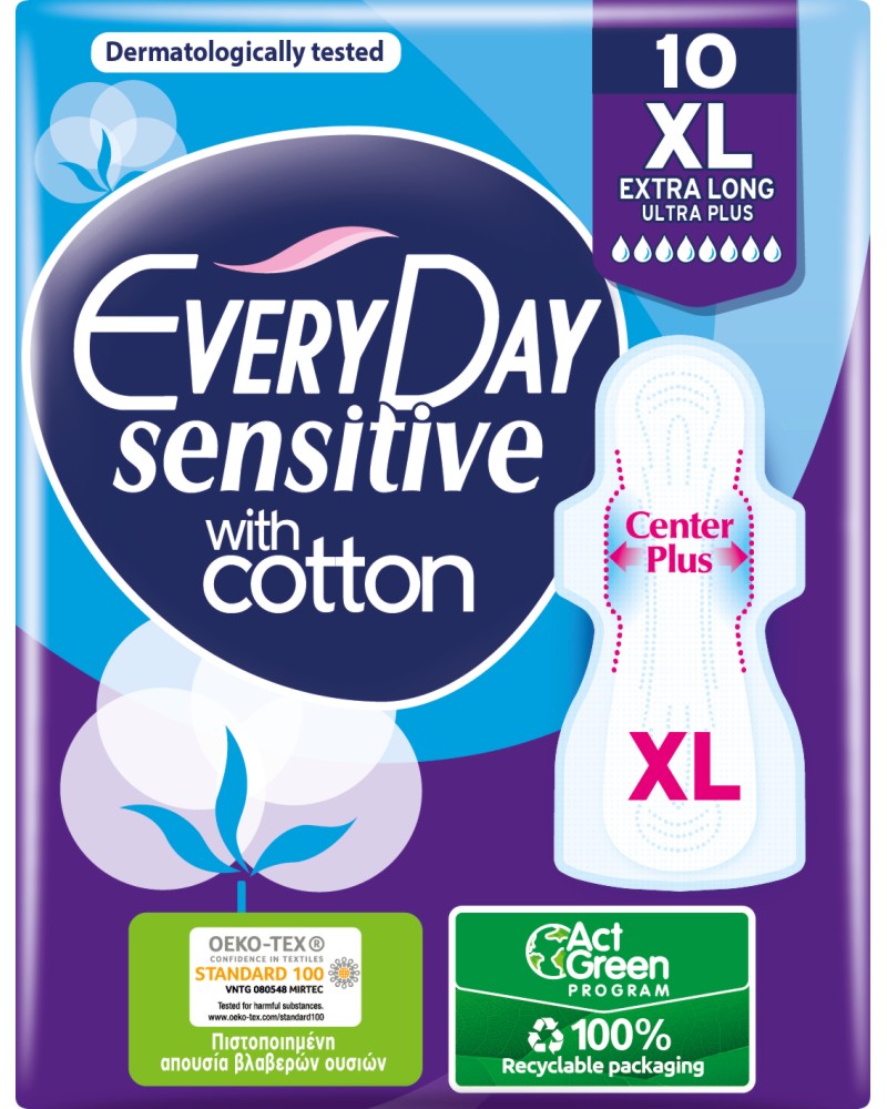 EveryDay Extra Long Ultra Plus Sensitive - 10      -  