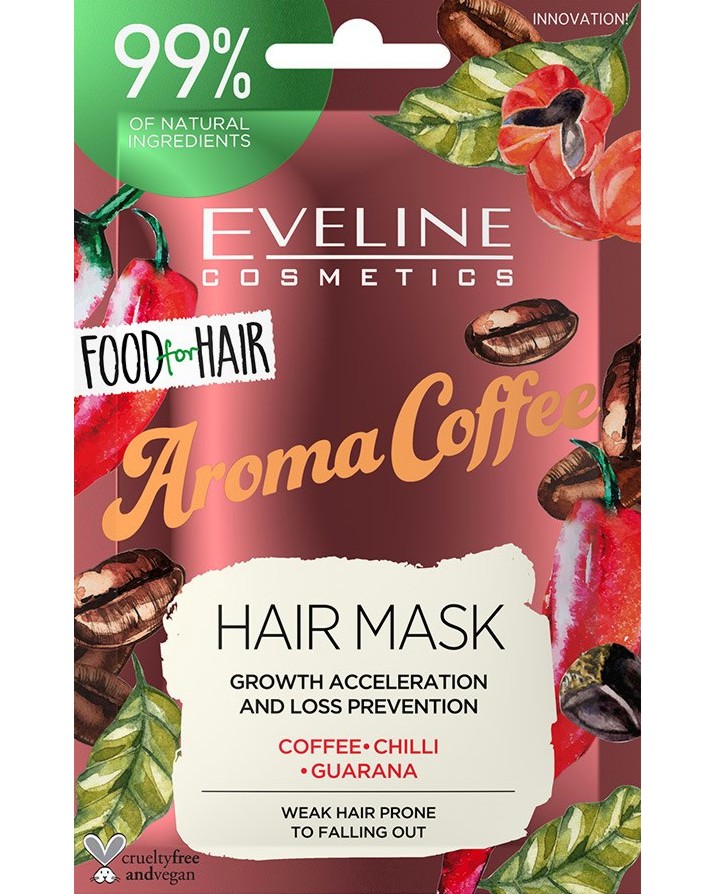 Eveline Aroma Coffee Hair Mask -           Food For Hair - 