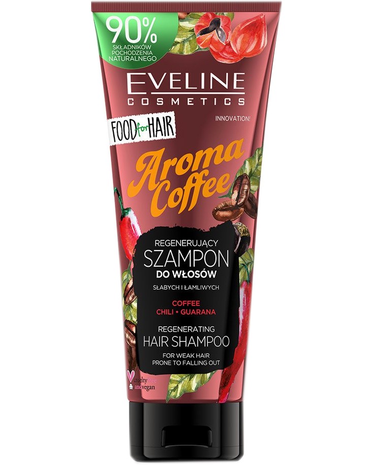 Eveline Aroma Coffee Hair Shampoo -           Food For Hair - 