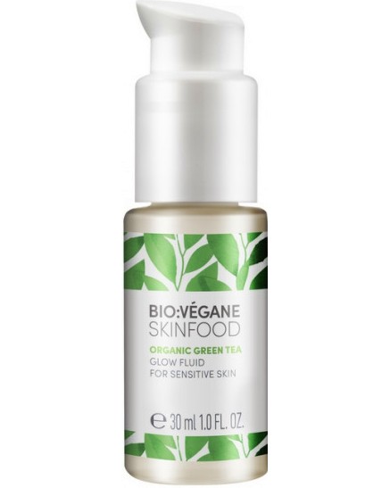 Bio:Vegane Skinfood Organic Green Tea Glow Fluid - Флуид за лице за чувствителна кожа от серията Organic Green Tea - продукт