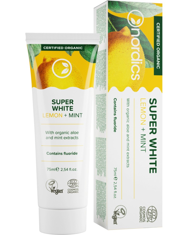 Nordics Super White Organic Toothpaste -         -   