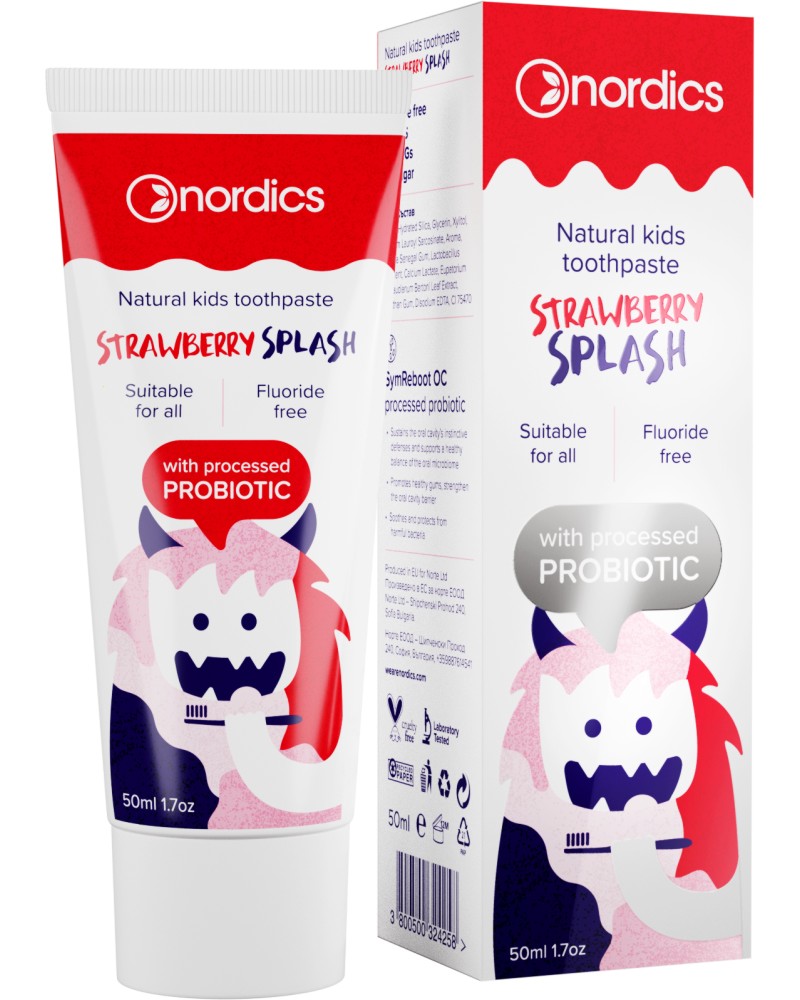 Nordics Kids Toothpaste Strawberry Splash -         -   