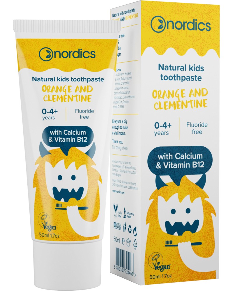 Nordics Kids Toothpaste Orange and Clementine -           -   