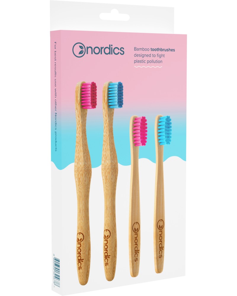 Nordics Family Pack Bamboo Toothbrushes -    4      - 