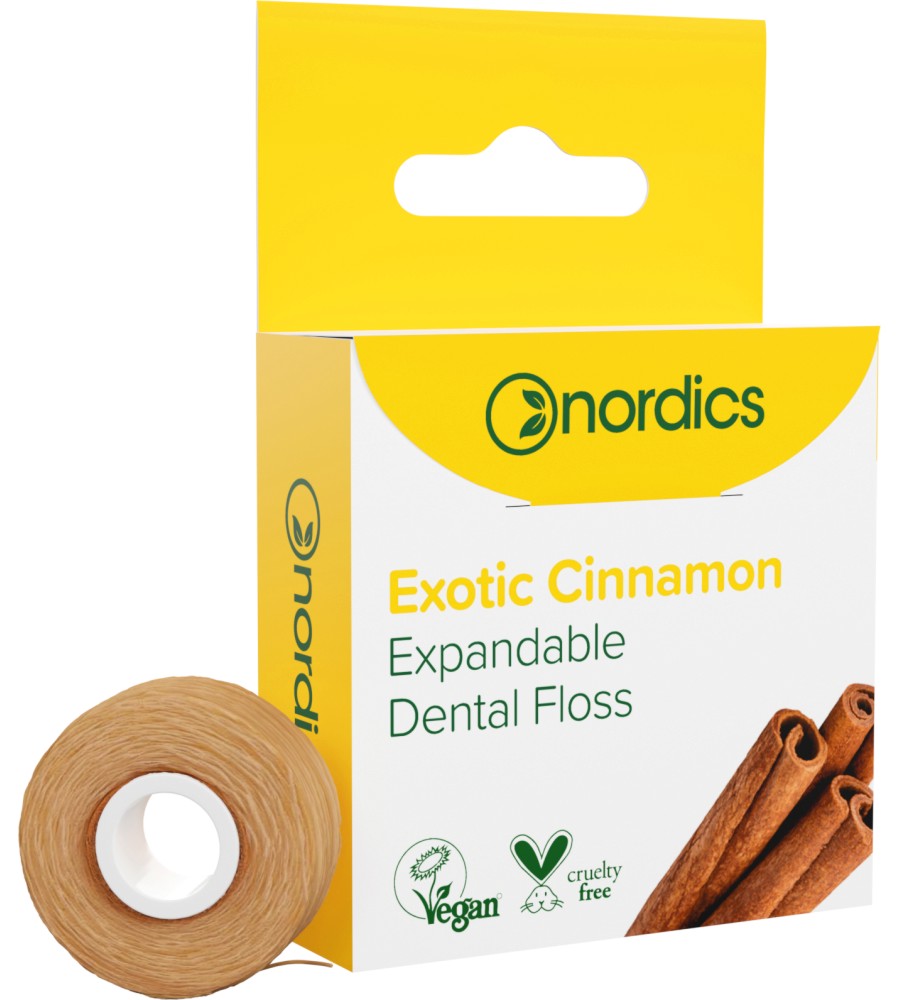 Nordics Expandable Dental Floss Cinnamon -      - 